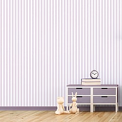 Galerie Wallcoverings G78402 Regency Stripe Purple Lilac Wallpaper