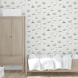 Galerie Wallcoverings G78417 Transportation Silver Grey Wallpaper