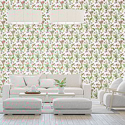 Galerie Wallcoverings G78505 Cottage Botanical Multi-Coloured Wallpaper