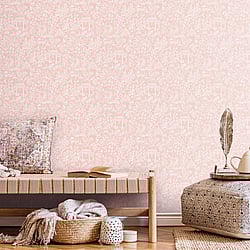 Galerie Wallcoverings G78511 Garden Toile Pink Wallpaper