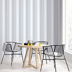 Galerie Wallcoverings G78519 Secret Stripe Silver Grey Wallpaper