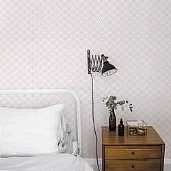 Galerie Wallcoverings G78521 Trellis Negative Pink Wallpaper
