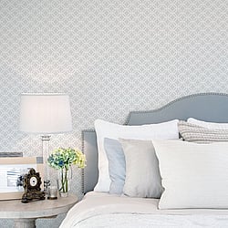 Galerie Wallcoverings G78522 Trellis Negative Silver Grey Wallpaper