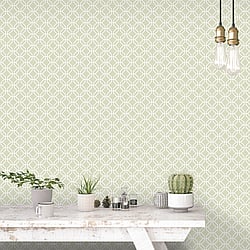 Galerie Wallcoverings G78523 Trellis Negative Green Wallpaper