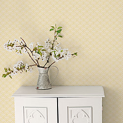 Galerie Wallcoverings G78524 Trellis Negative Yellow Wallpaper