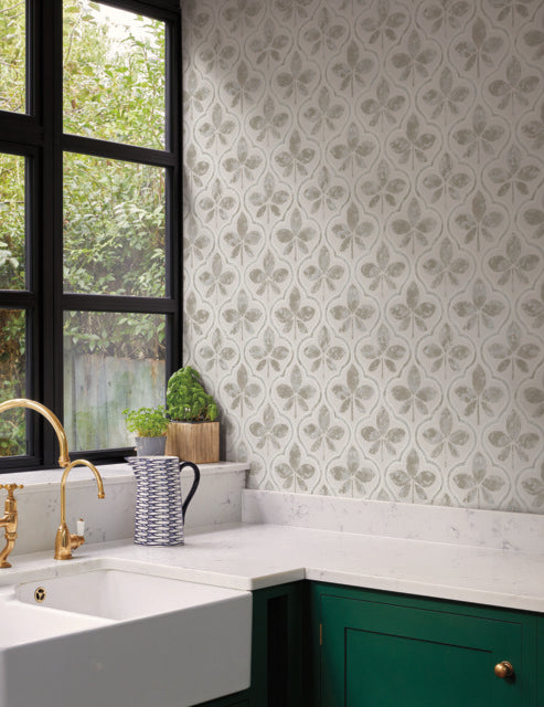 York Wallcoverings GO8272 Sevilla Gray Wallpaper