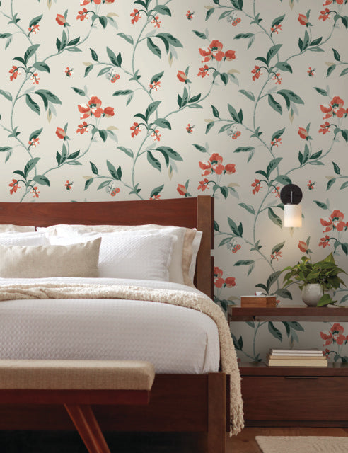 York Wallcoverings GO8284 Springtime Beige Wallpaper