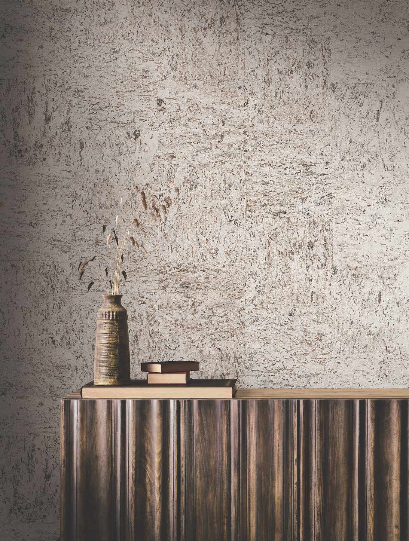 York Wallcoverings GRL88203 Caldera Cork Silver Birch Wallpaper