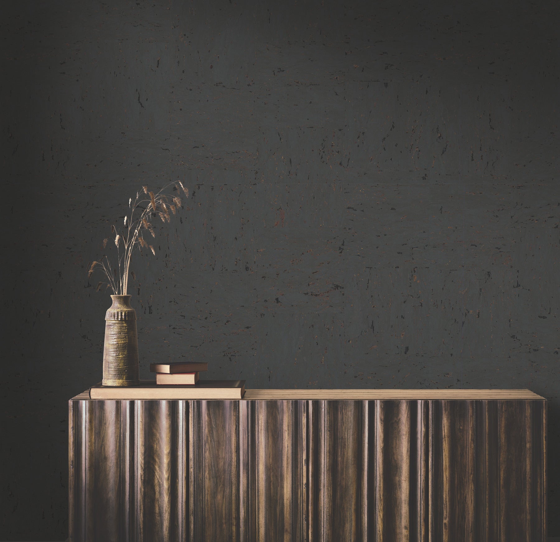 York Wallcoverings GRL88368 Caldera Cork Dark Grey Wallpaper