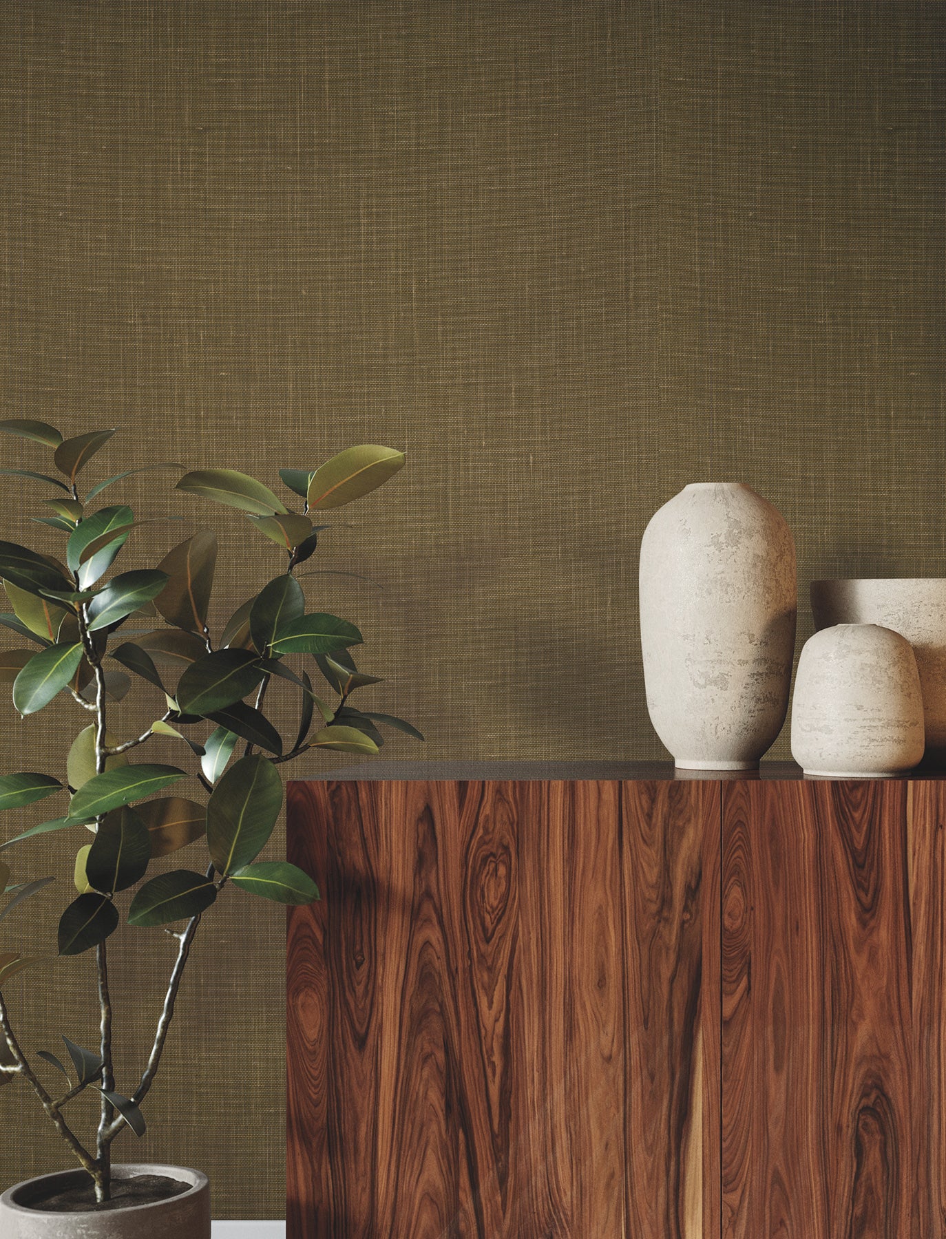 York Wallcoverings GRL88386 Jute Weave Mustard Wallpaper
