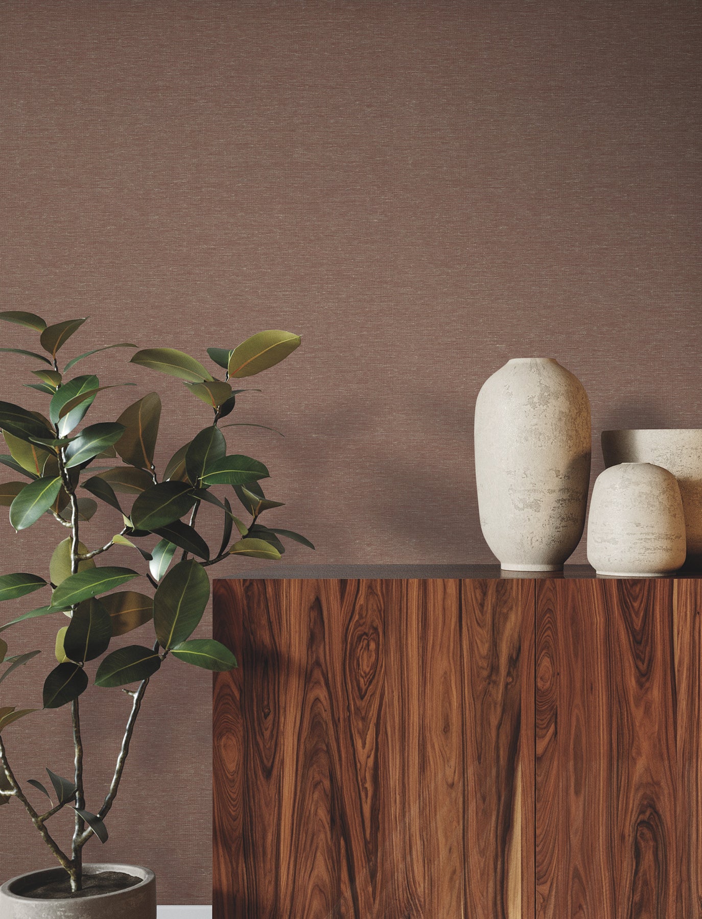 York Wallcoverings GRL88389 Linen Levels Russet Wallpaper