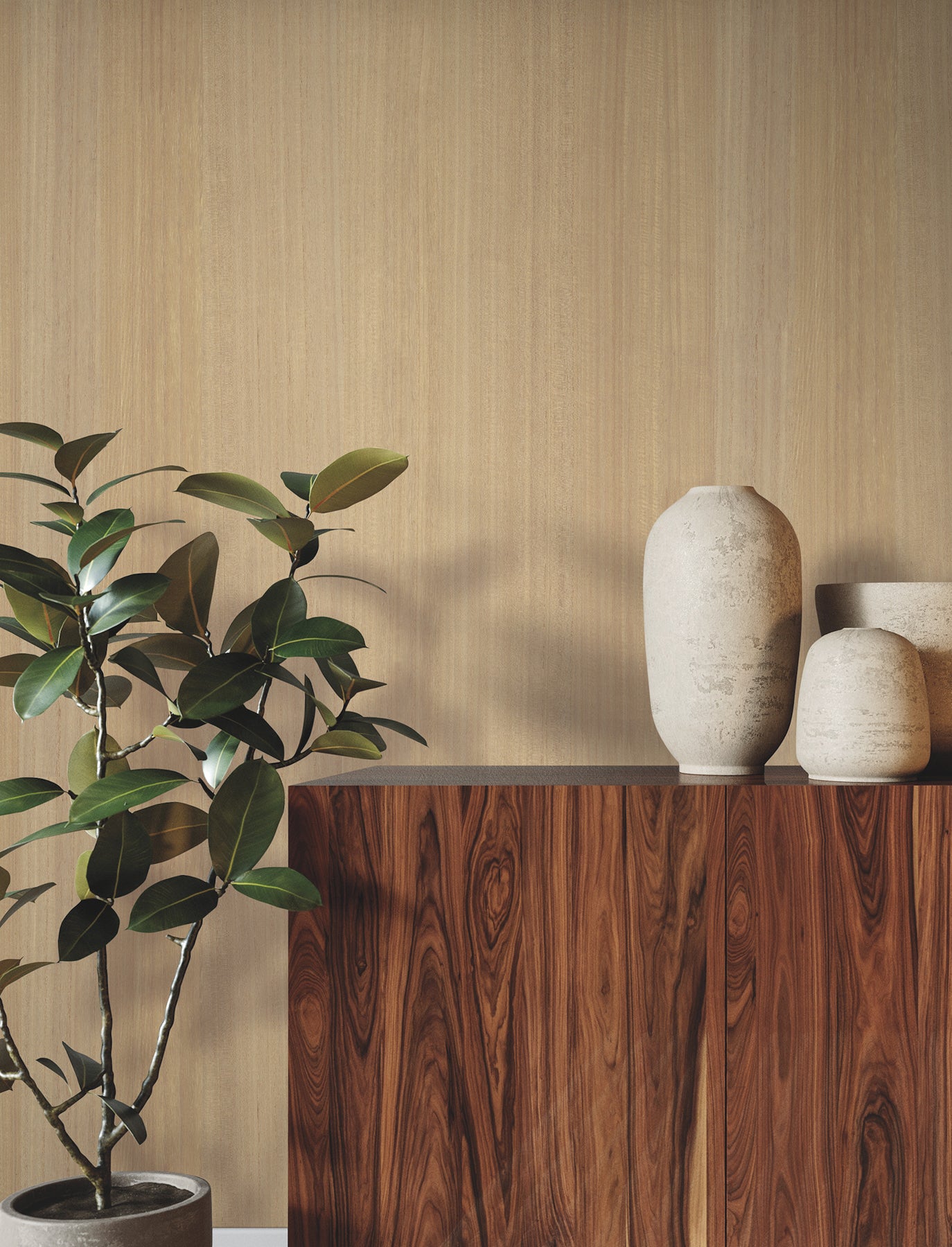 York Wallcoverings GRL88415 Wood Veneer Honey Wallpaper