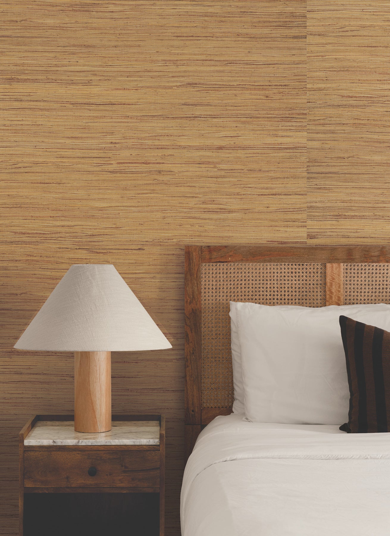 York Wallcoverings GRL88469 Multicolored Hemp Dorset Gold Wallpaper