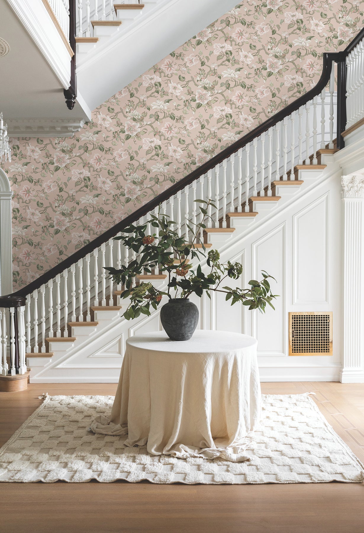 York Wallcoverings GT4511 Marguerite Vine Blush Wallpaper
