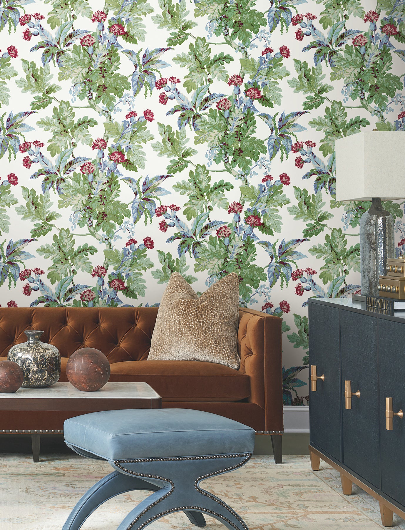 York Wallcoverings GT4524 Briarwood White Wallpaper