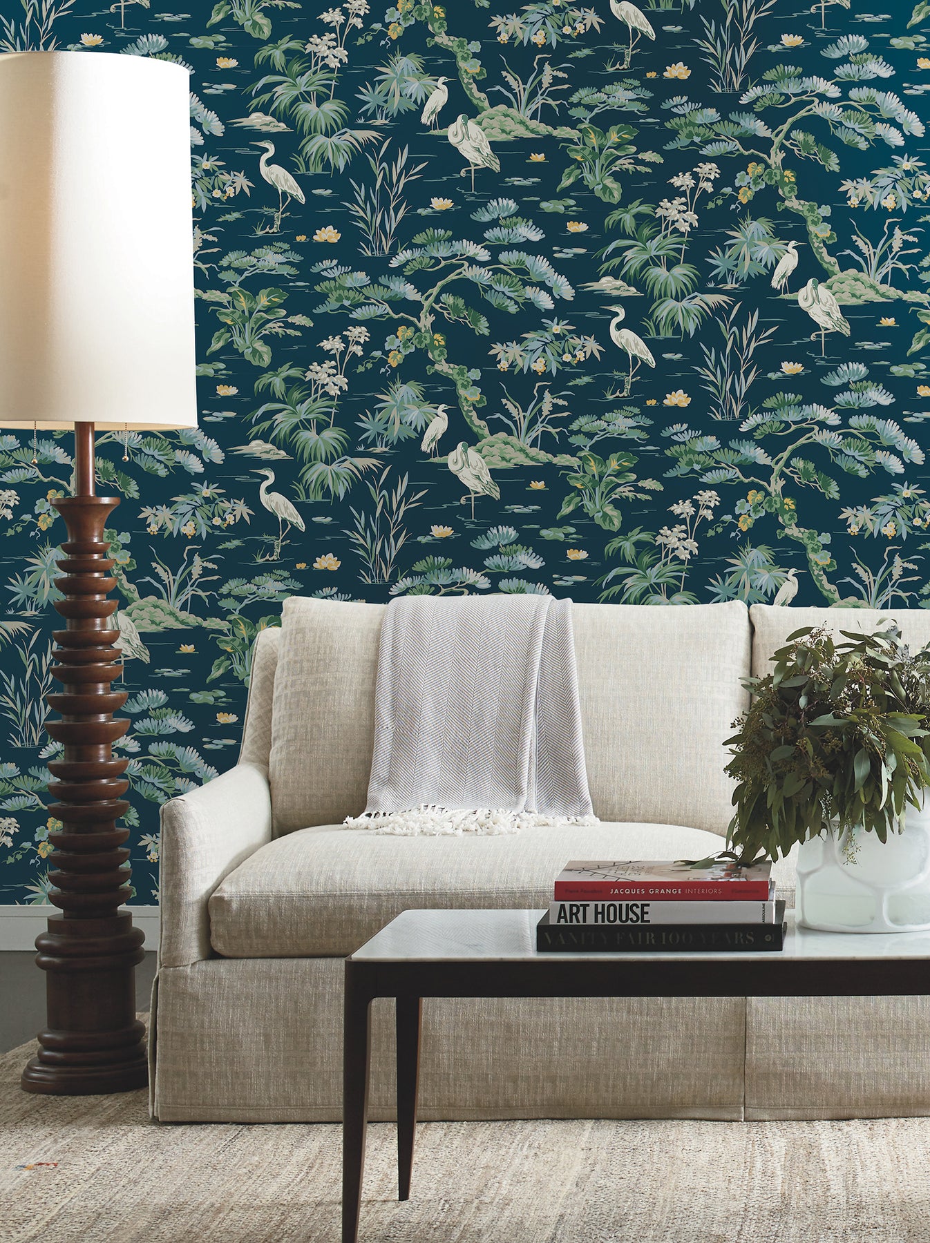 York Wallcoverings GT4531 Bridgewater Navy Wallpaper