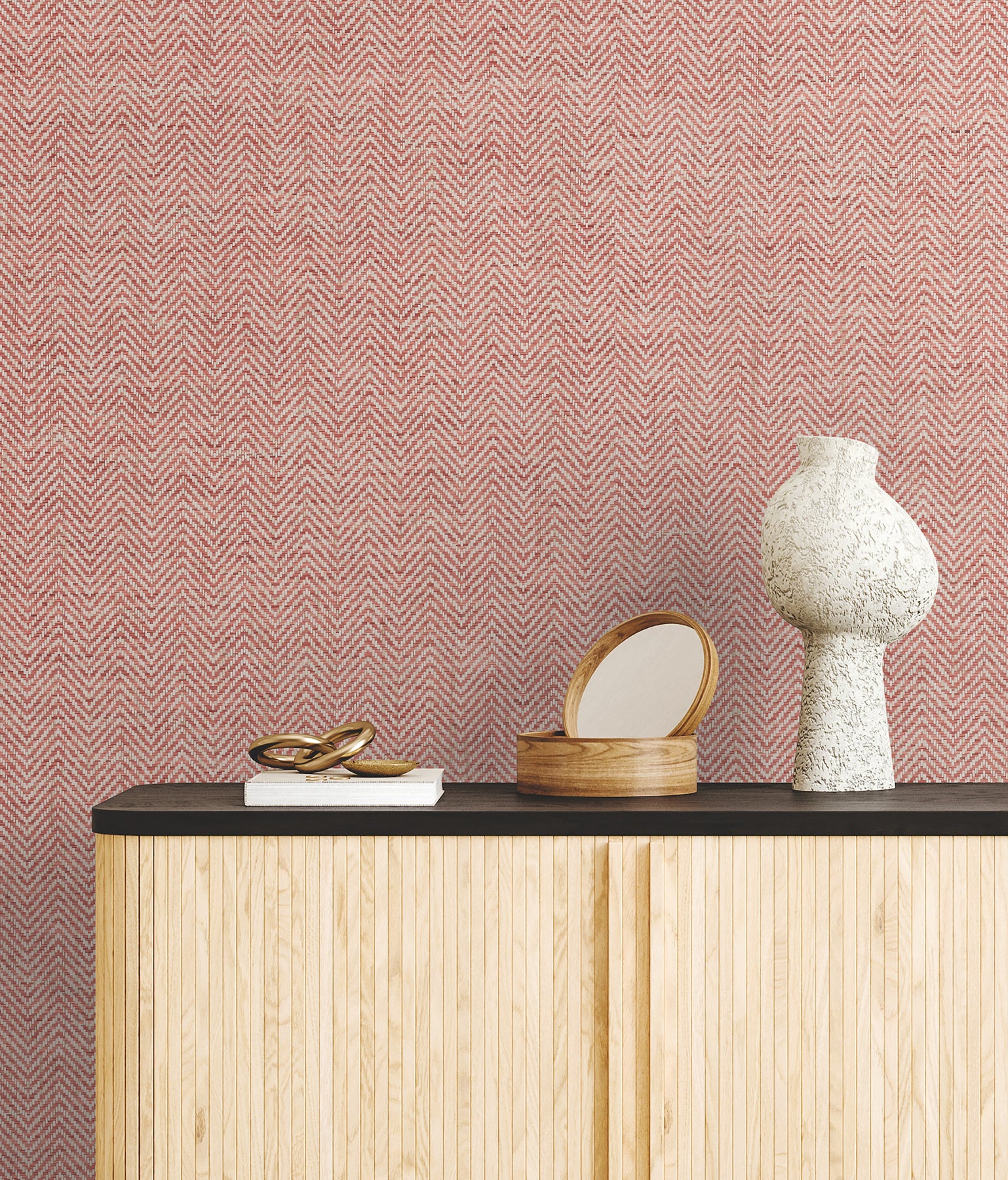 York Wallcoverings GV0192 Tailored Weave Red Wallpaper