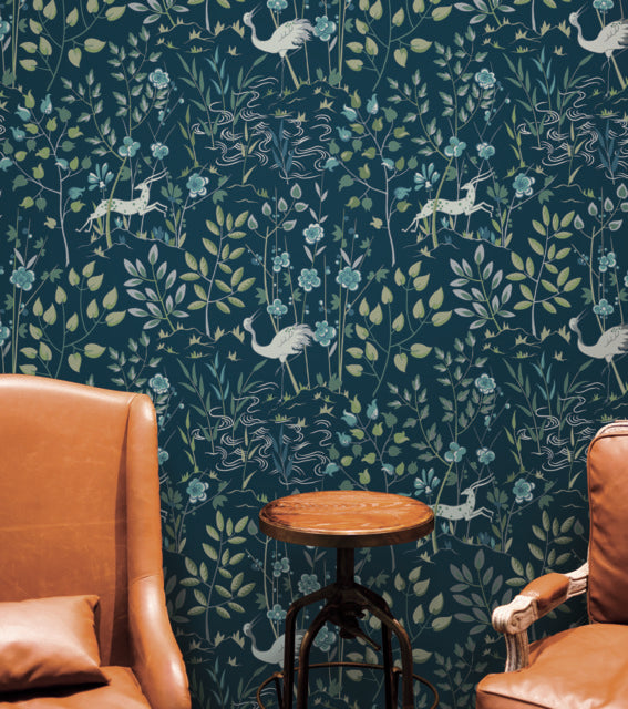 York Wallcoverings HO2128 Aspen Blue Wallpaper