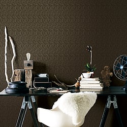 Galerie Wallcoverings L-BD2007 Geometric Bronze Brown Wallpaper