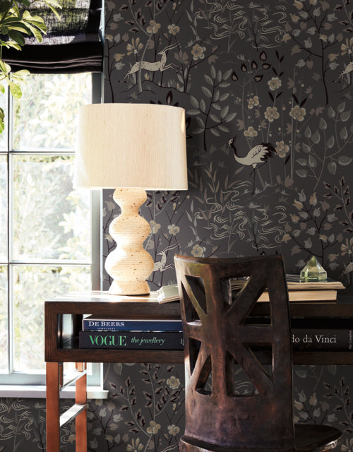 York Wallcoverings LL4785 Aspen Black Wallpaper