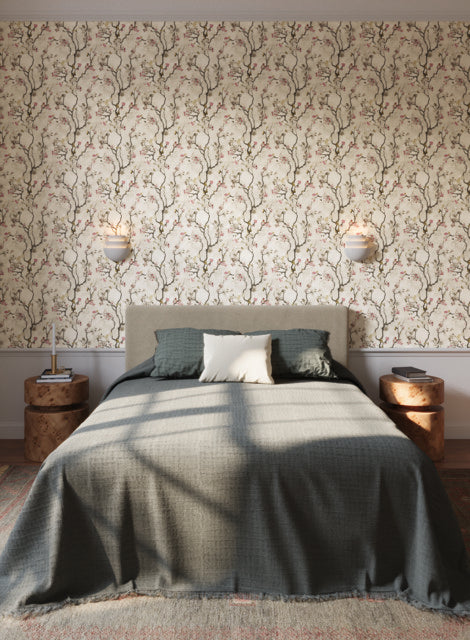 York Wallcoverings LM5411 Avril Chinoiserie Rose Wallpaper