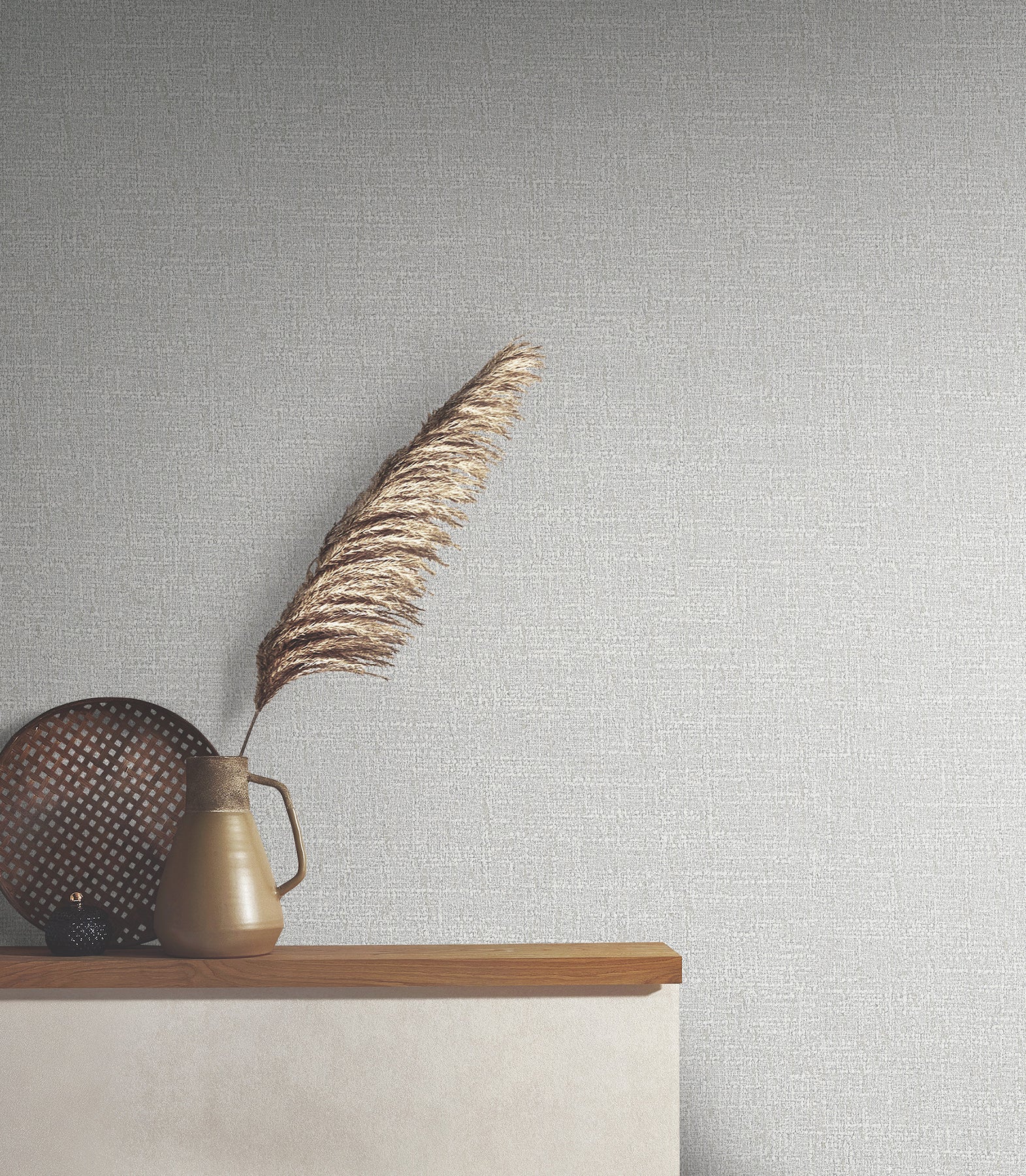 York Wallcoverings MA34911 Highland Tweed Grey Faux Fabric Wallpaper