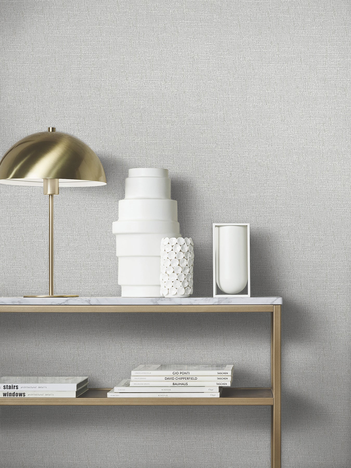 York Wallcoverings MA34911 Highland Tweed Grey Faux Fabric Wallpaper