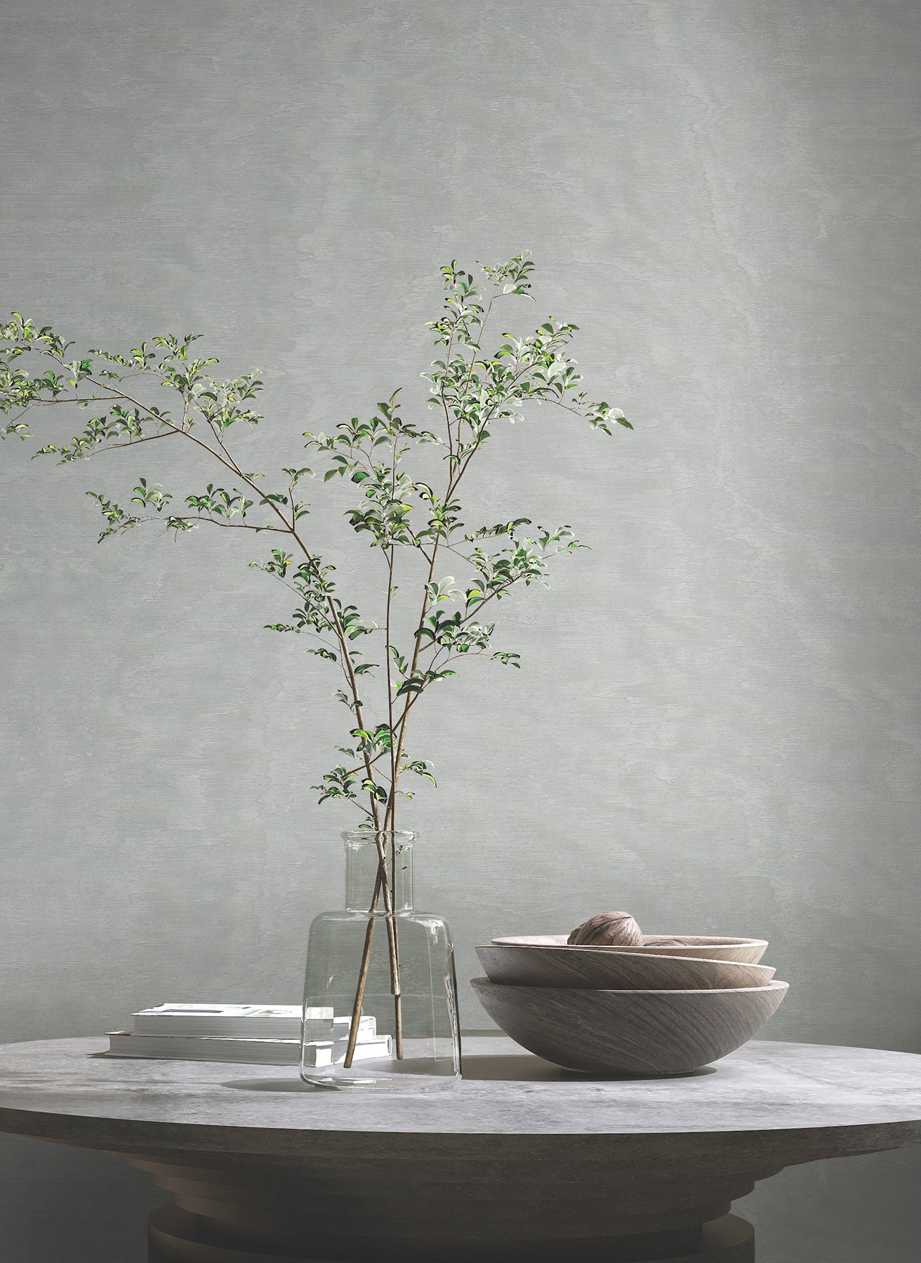 York Wallcoverings MA34923 Shimmering Moire Silver Textured Wallpaper