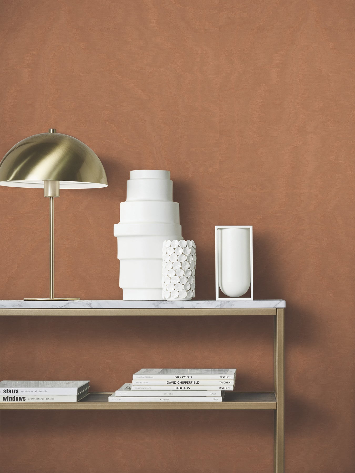 York Wallcoverings MA34926 Shimmering Moire Copper Textured Wallpaper