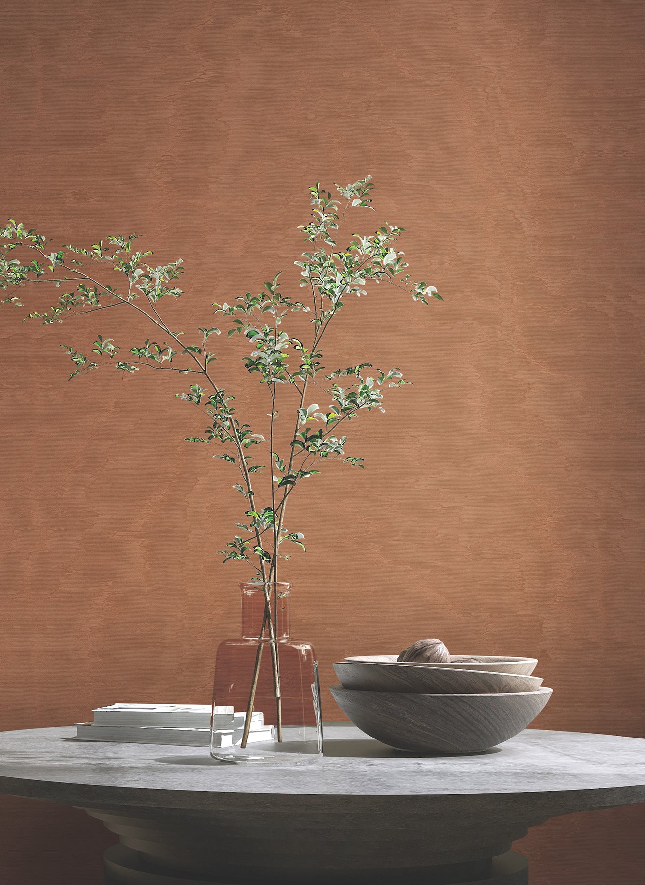 York Wallcoverings MA34926 Shimmering Moire Copper Textured Wallpaper