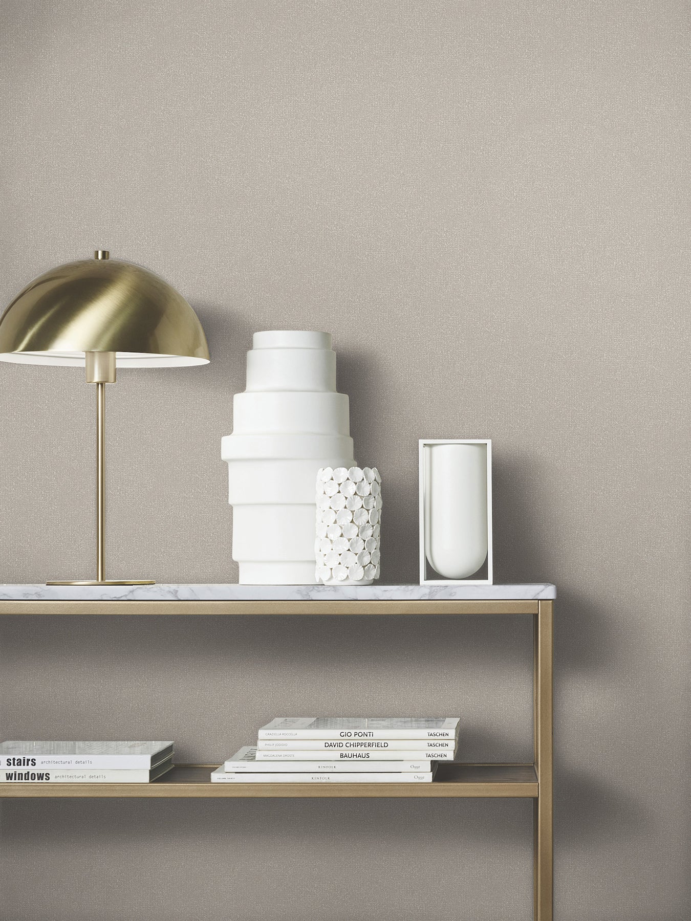 York Wallcoverings MA34941 Glistening Quartz Taupe Beaded Wallpaper