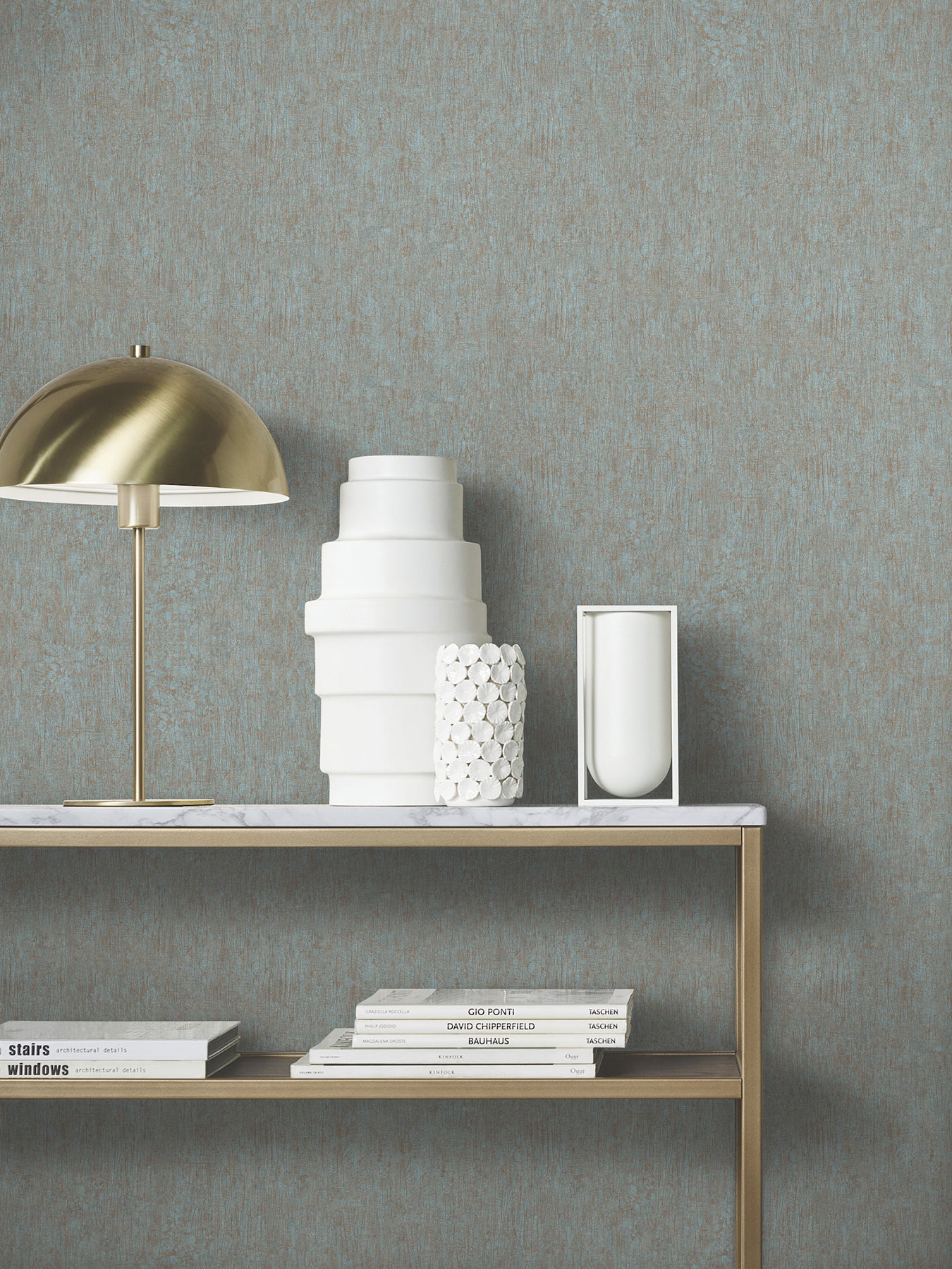 York Wallcoverings MA35526 Dustan Teal Distressed Wallpaper