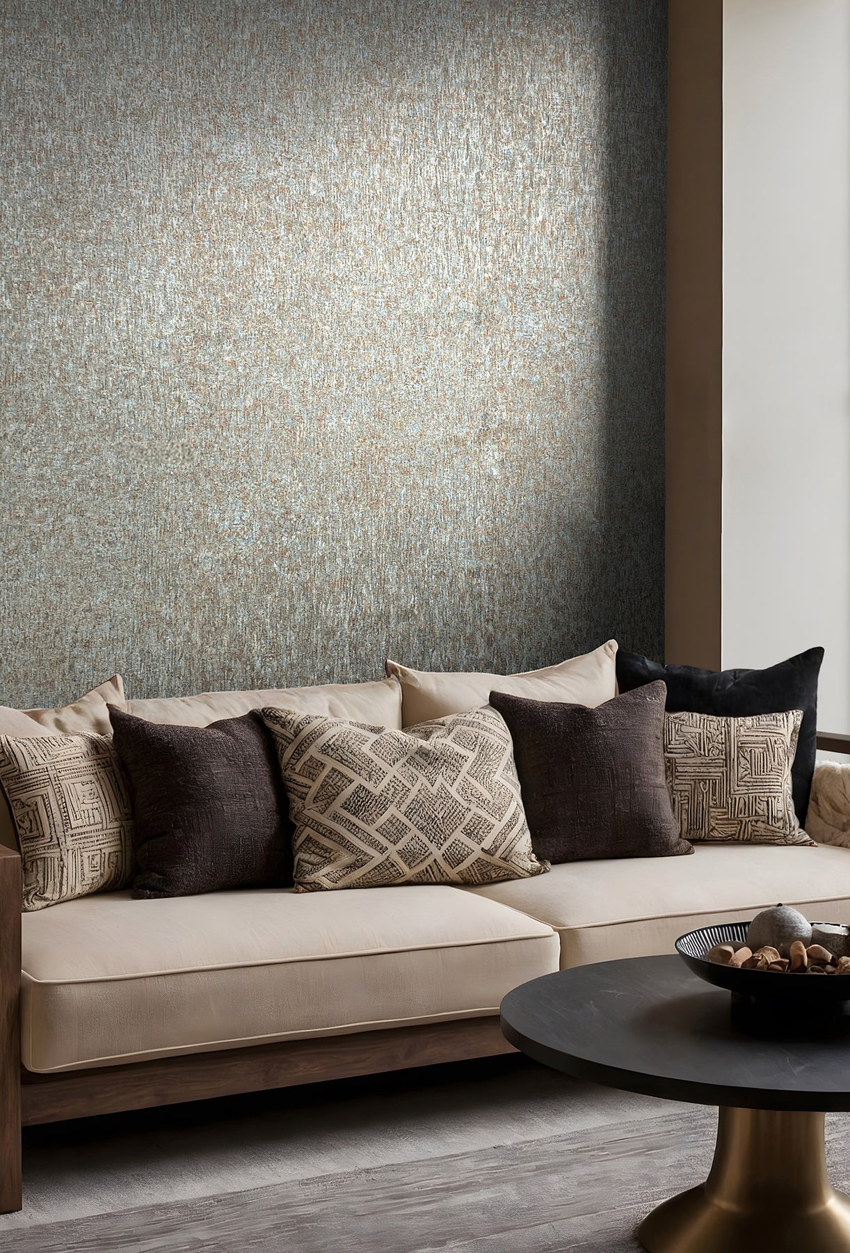 York Wallcoverings MA35526 Dustan Teal Distressed Wallpaper