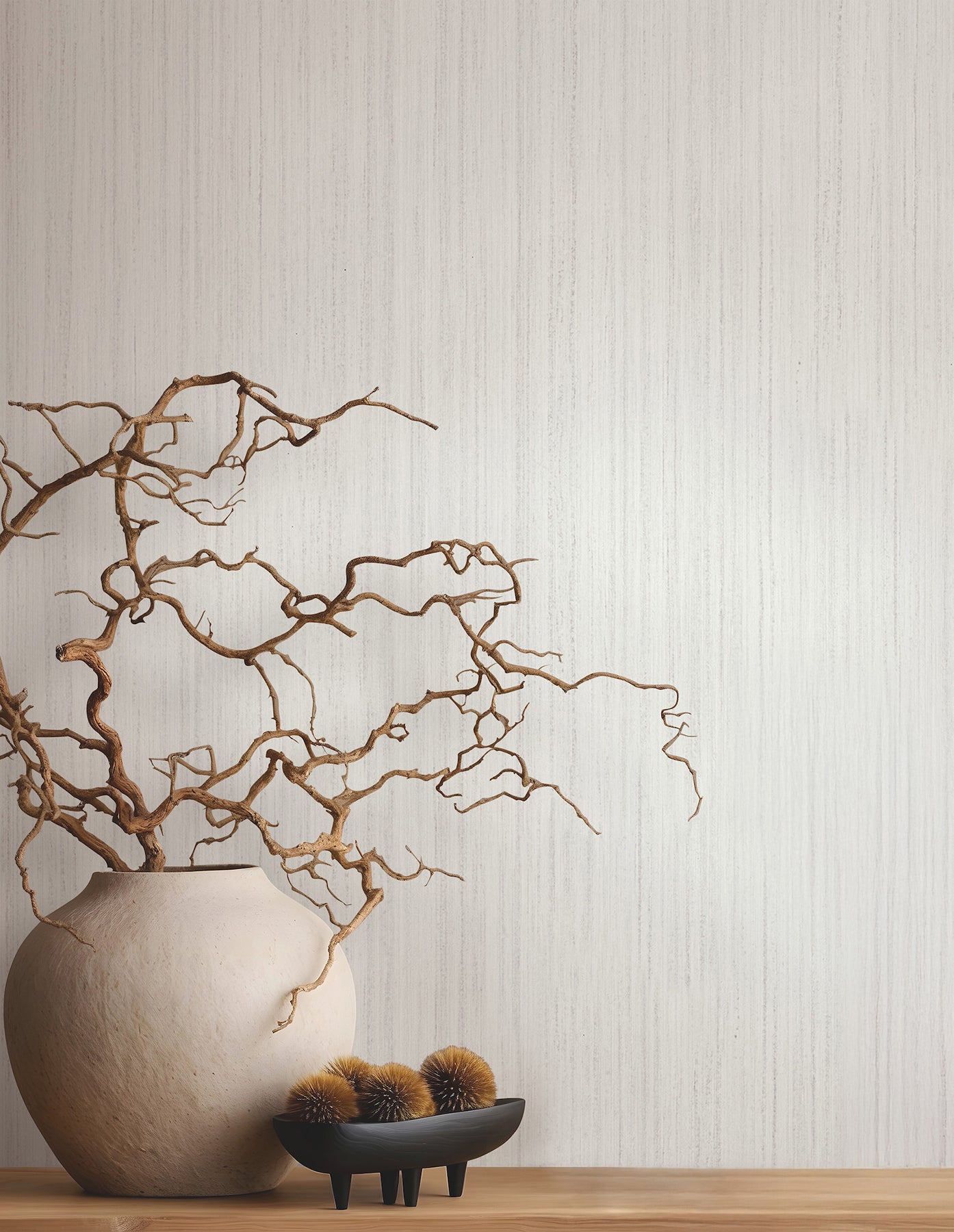 York Wallcoverings MA35830 Indra Dove Striated Wallpaper