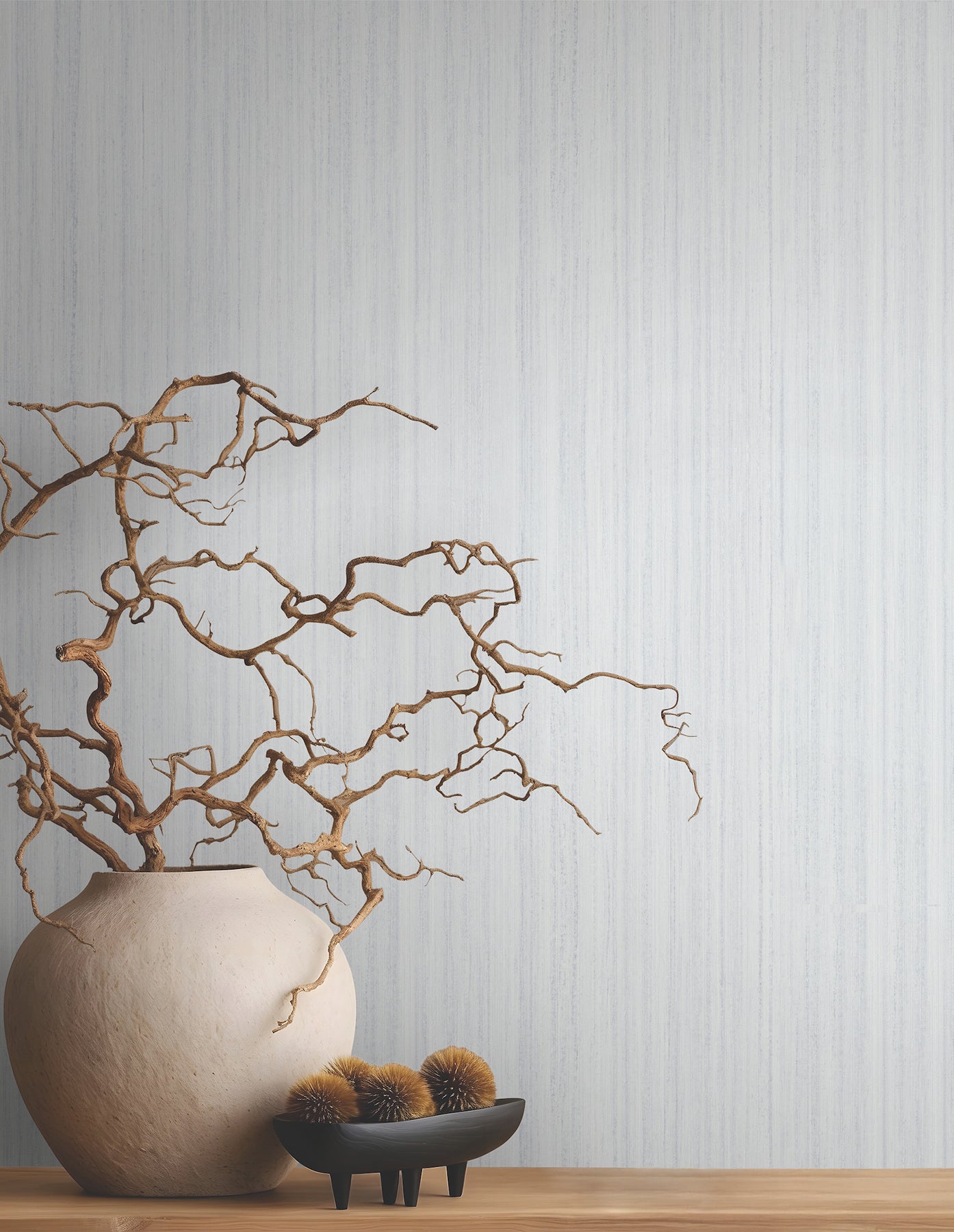 York Wallcoverings MA35832 Indra Light Grey Striated Wallpaper Add to wishlist