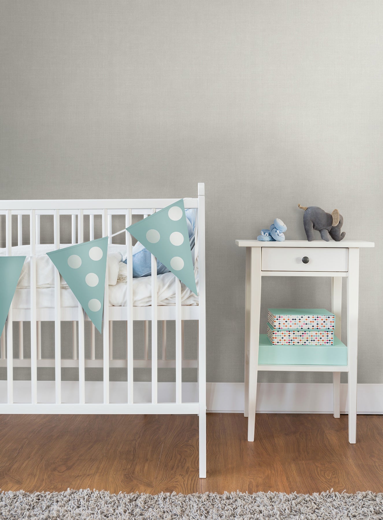 York Wallcoverings MB16020 Vava Vitmossa Light Grey Wallpaper