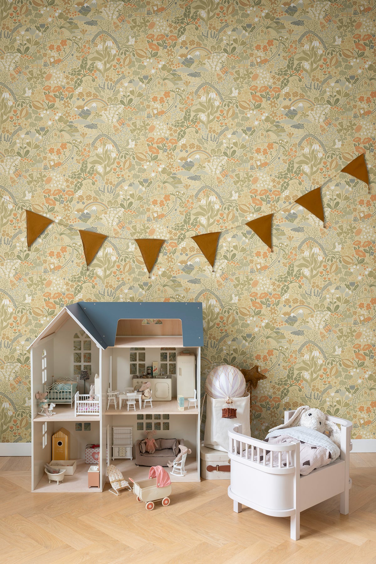 York Wallcoverings MB29030 Tåget Yellow Wallpaper