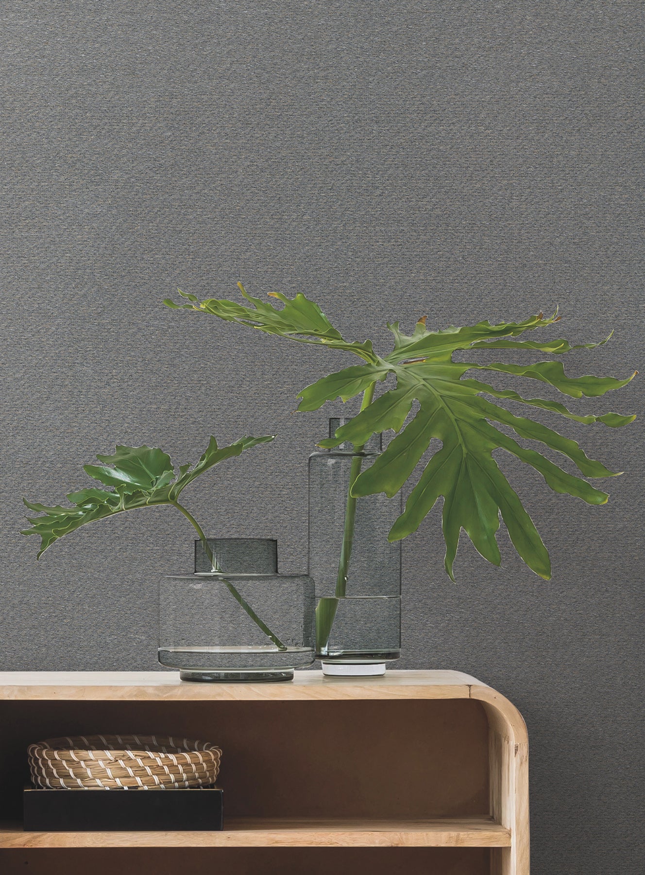 York Wallcoverings MF4705MH Paper Charcoal Yarn Wallpaper