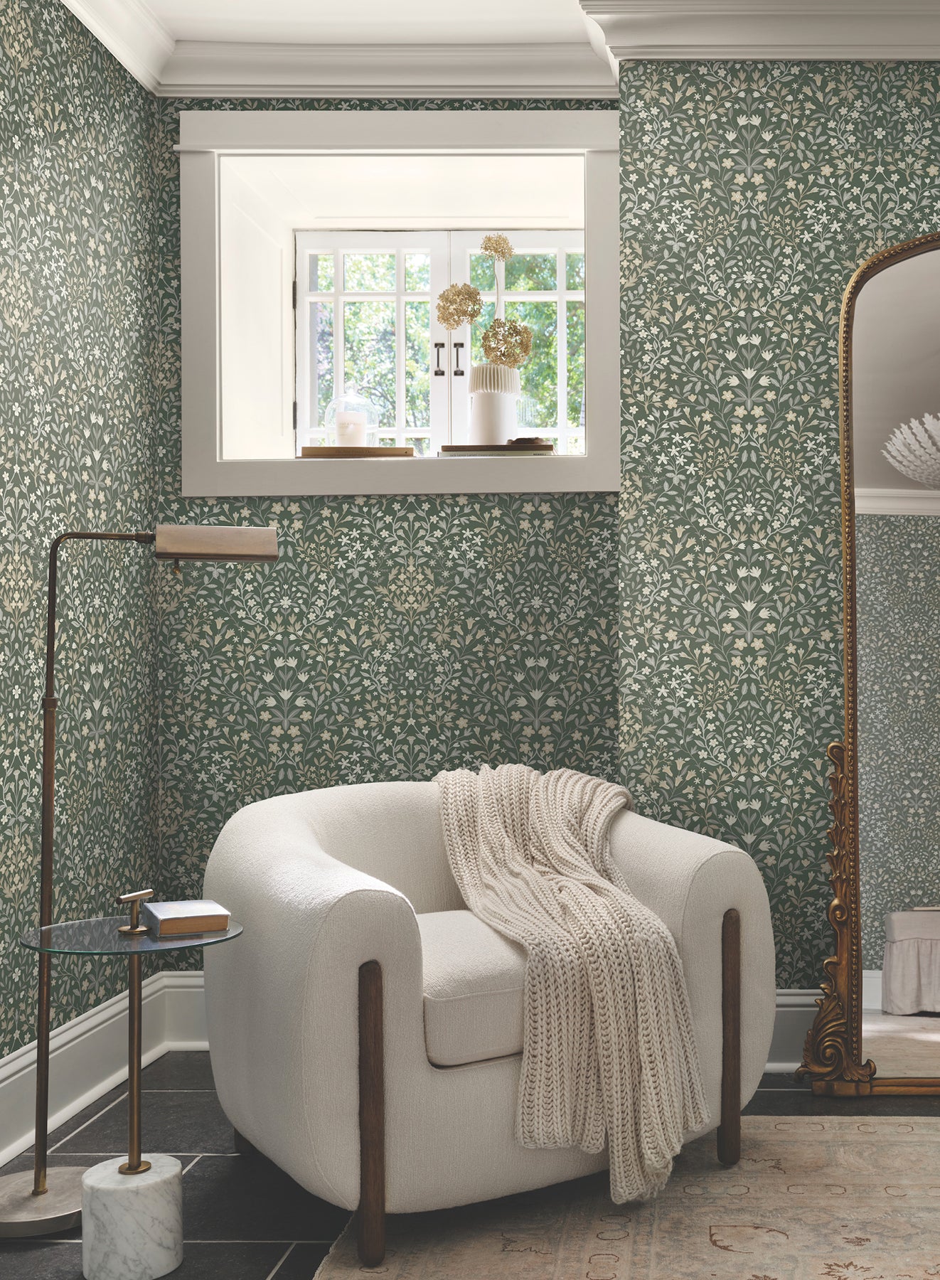 York Wallcoverings MF4722 Garden Terrace Olive Wallpaper