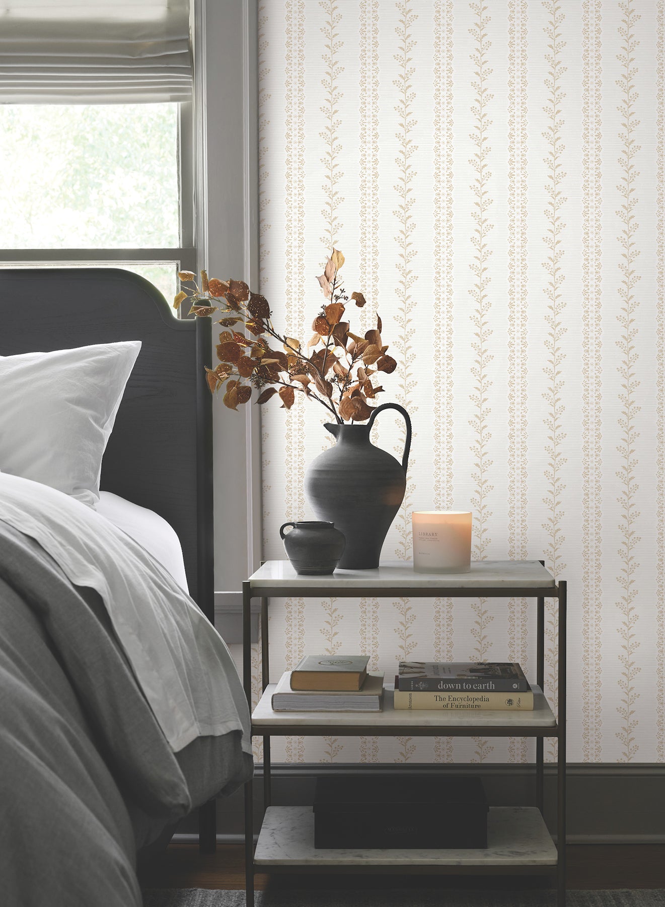 York Wallcoverings MF4763 Everleigh Ochre Wallpaper