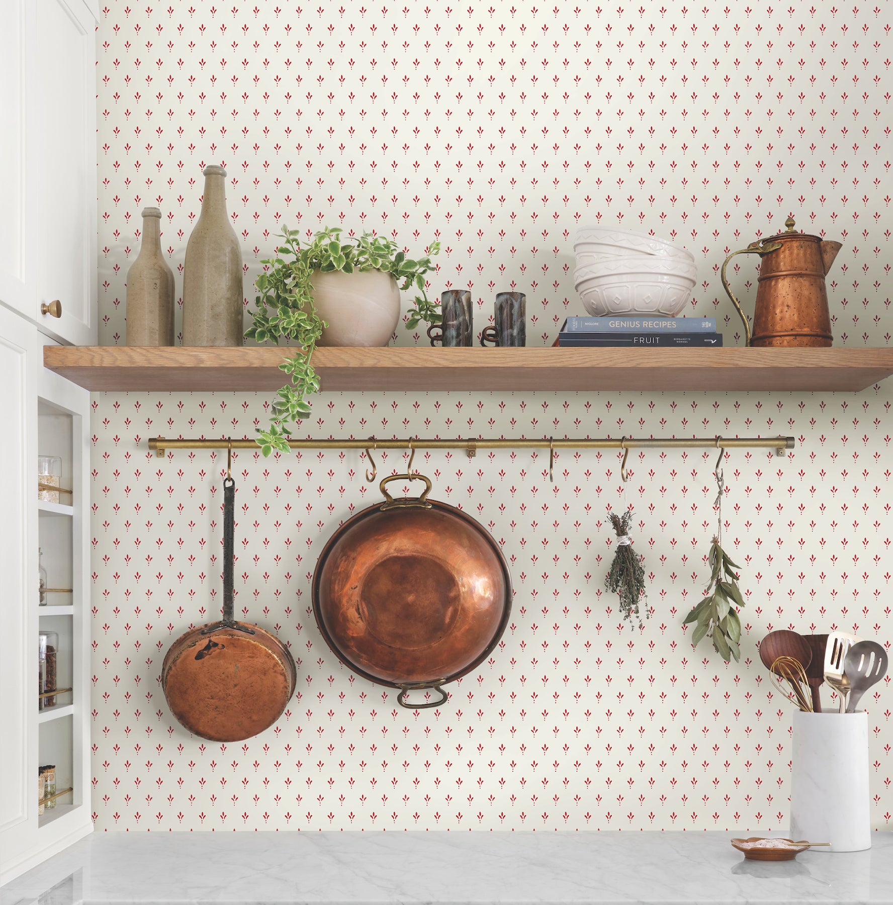 York Wallcoverings MF4771 Charm Red Wallpaper