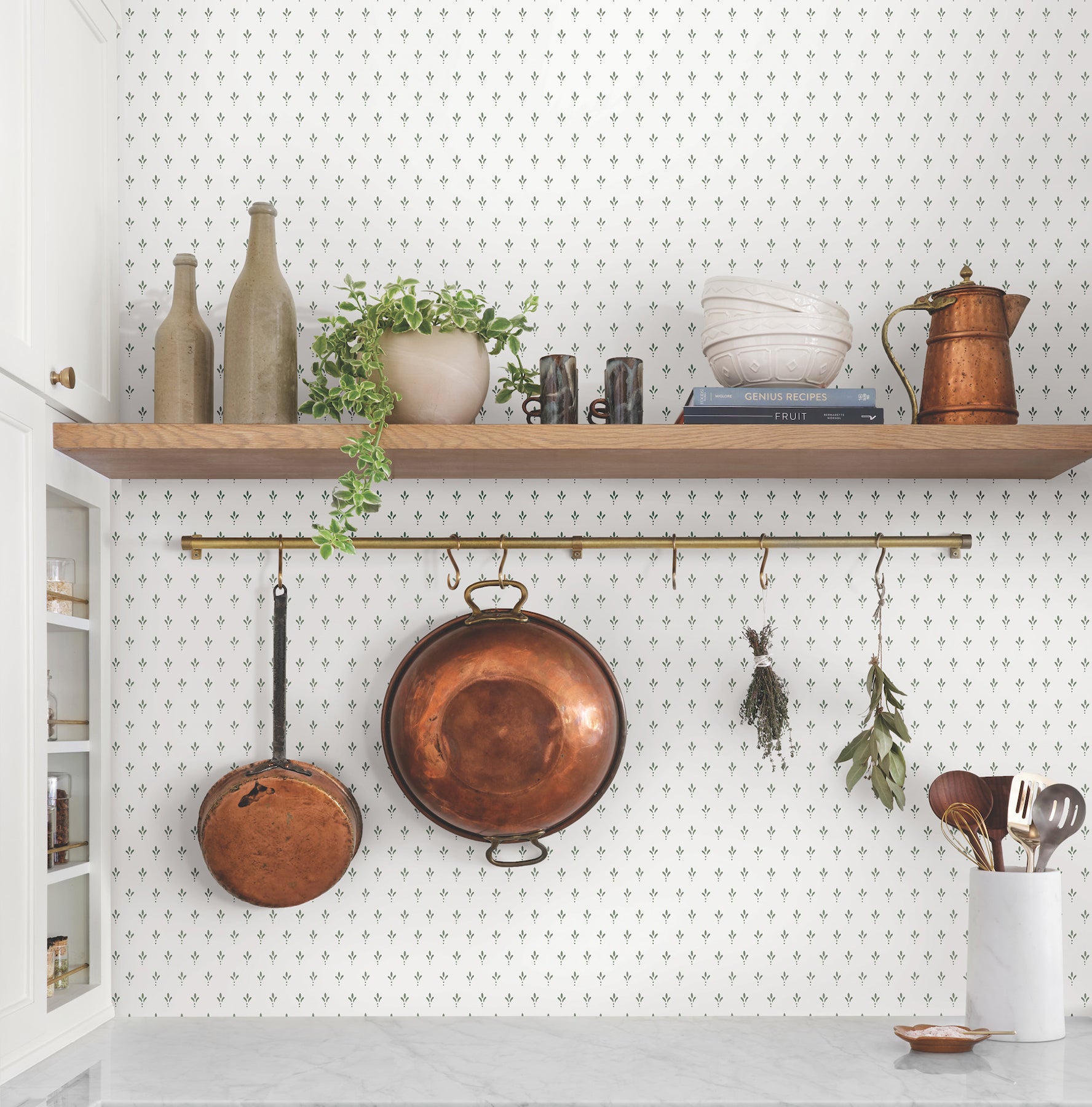 York Wallcoverings MF4774 Charm Sage Wallpaper