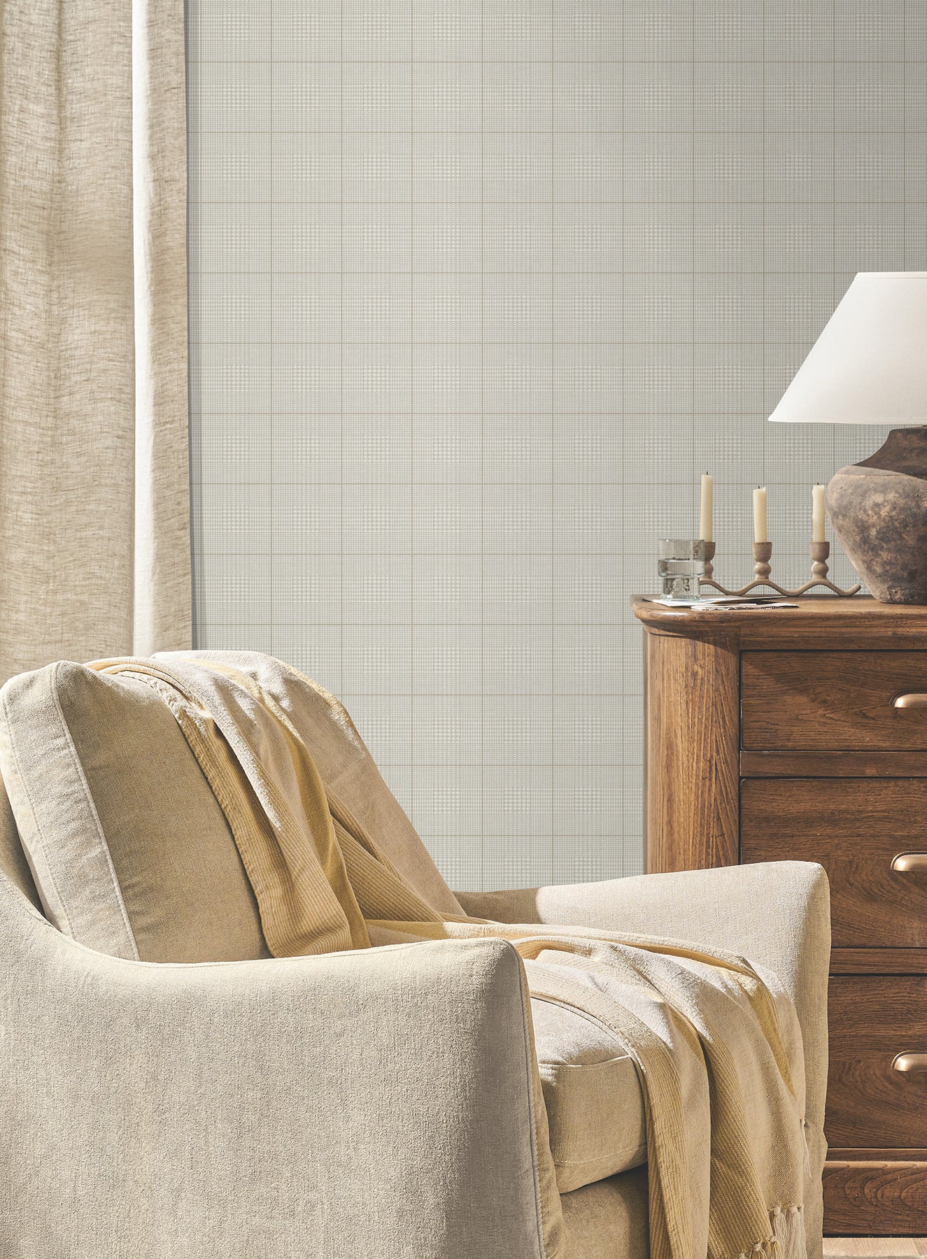 York Wallcoverings MF4782 Windsor Ivory Wallpaper