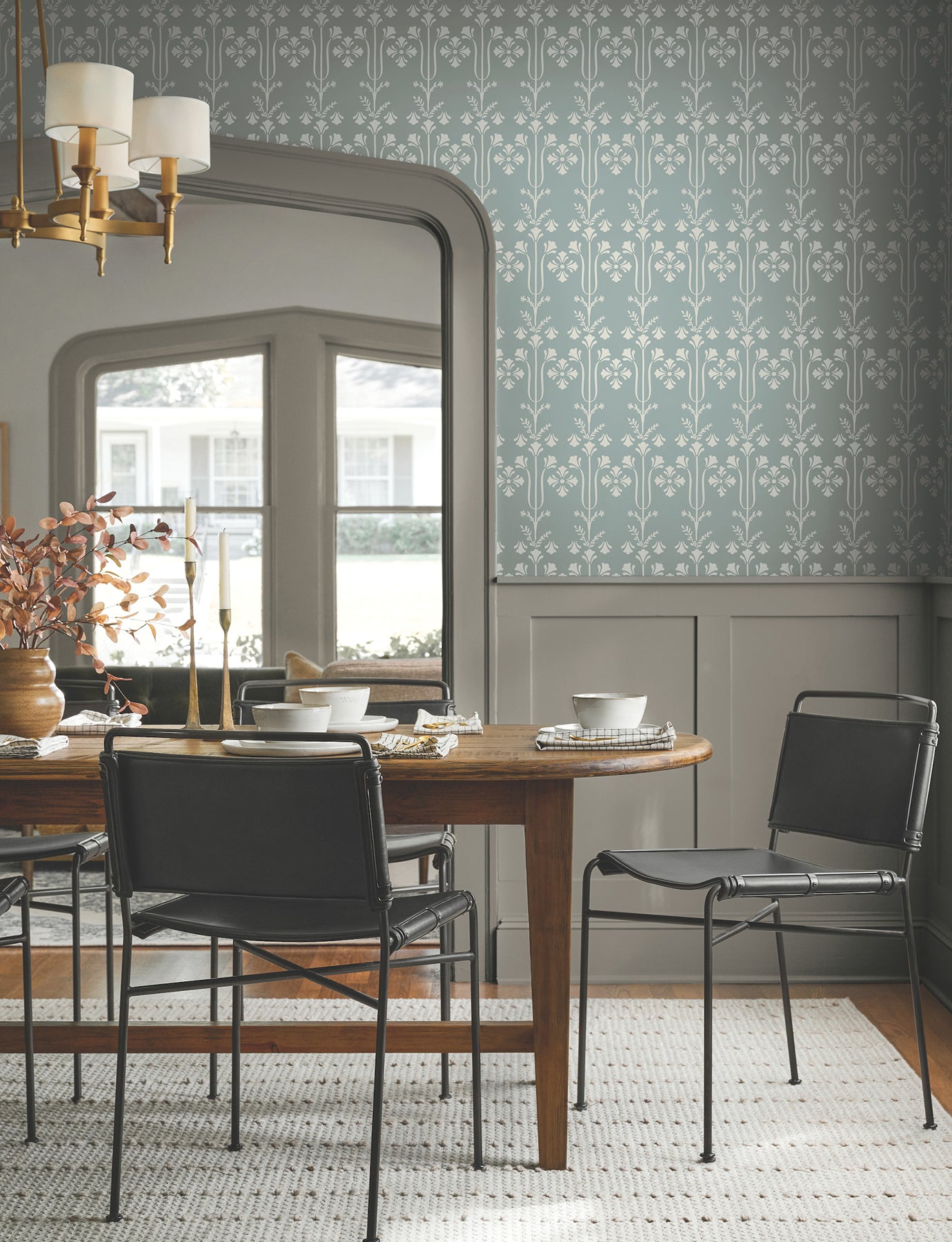 York Wallcoverings MF4806 Lydia Blue Wallpaper
