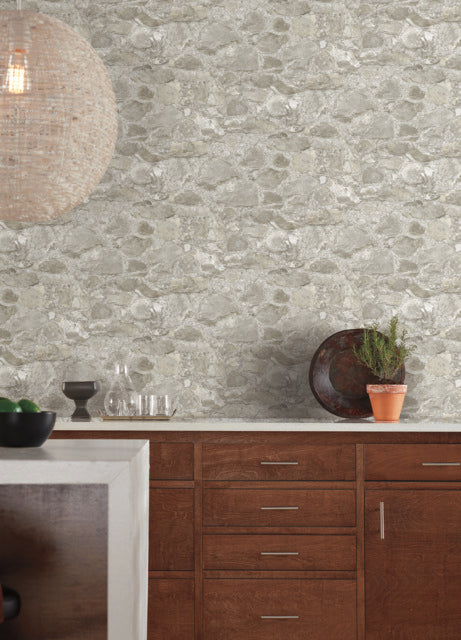 York Wallcoverings MN1801 Field Stone Taupe Wallpaper