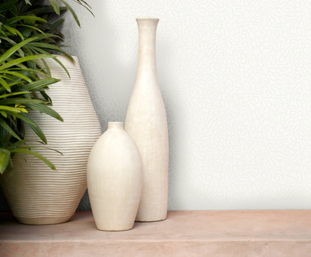 York Wallcoverings MN1882 Effervesce White Wallpaper