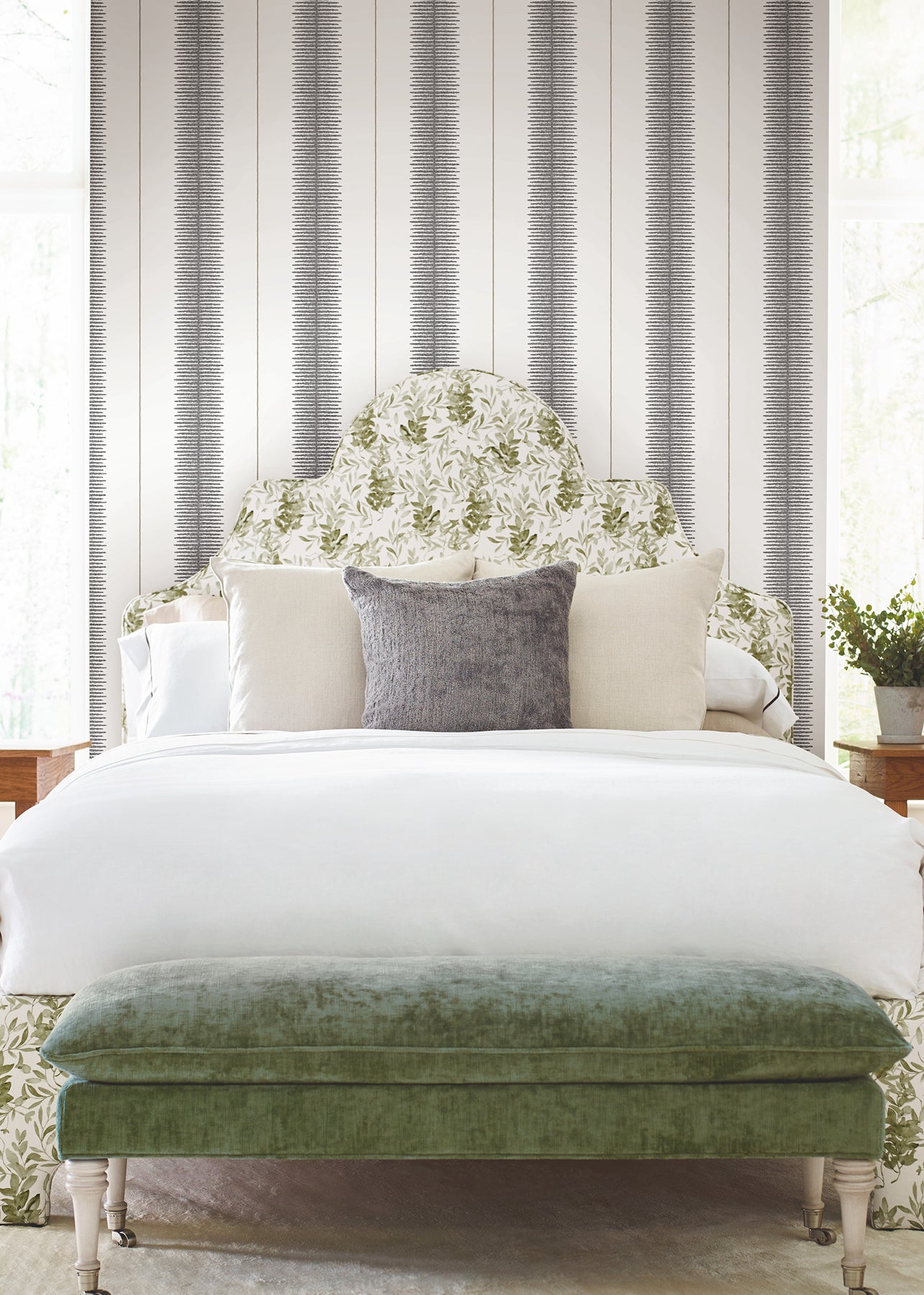 York Wallcoverings MX9615 Tandem Stripe Black Wallpaper