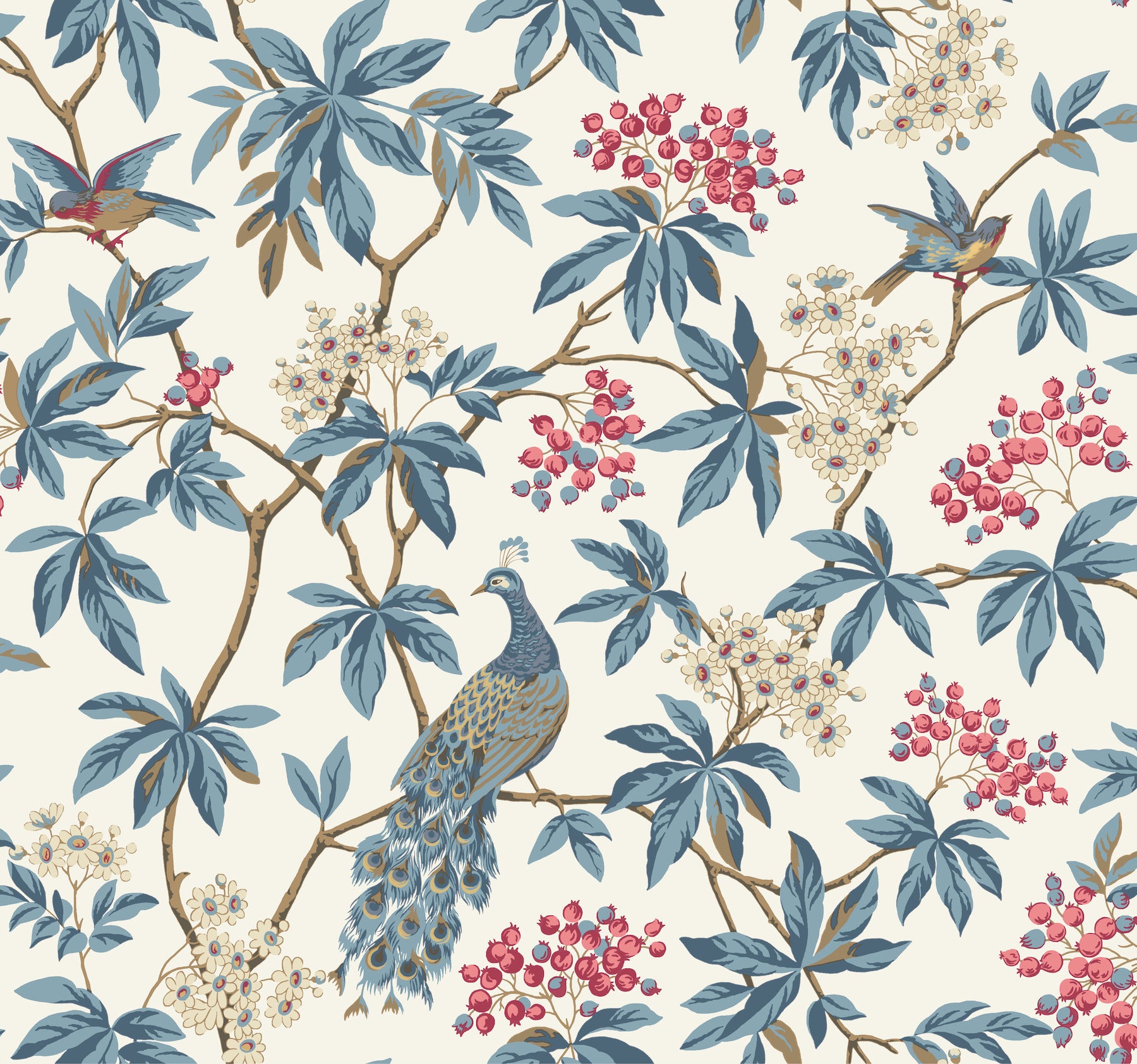 York Wallcoverings MX9666 Peacock Estate Wallpaper