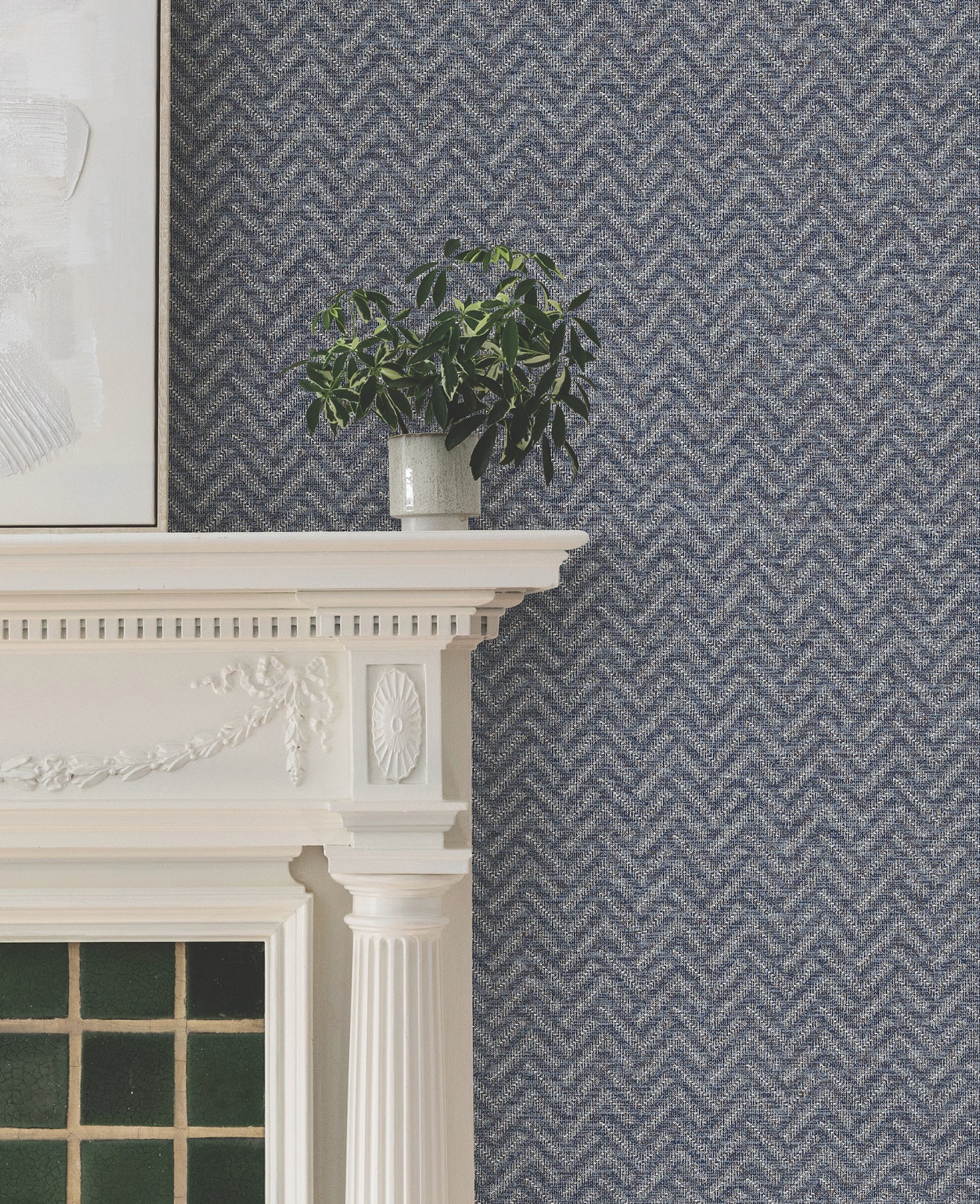 York Wallcoverings MX9675 Regent Navy Wallpaper