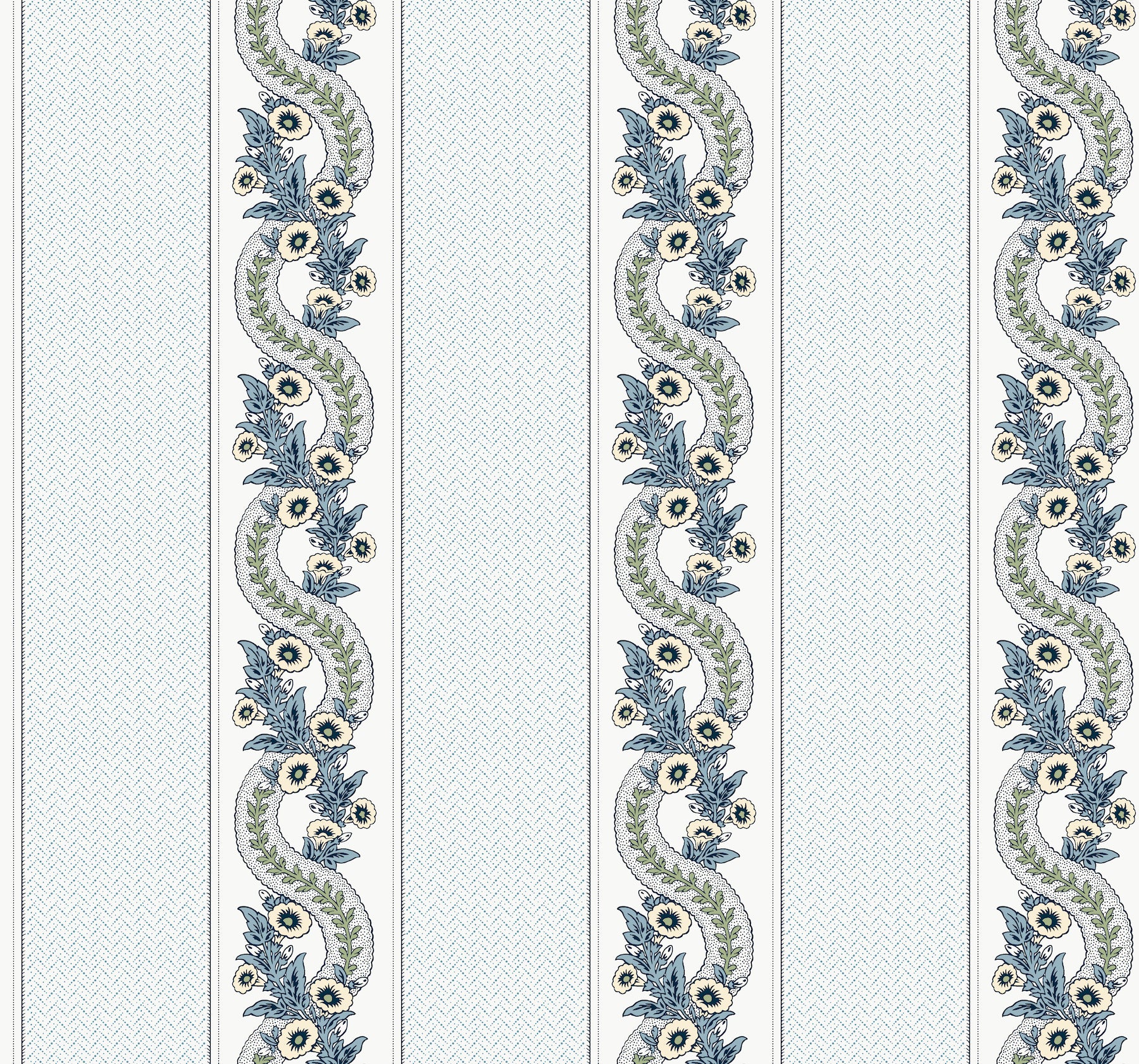 york Wallcoverings MX9692 Abbey's Garland Blue Wallpaper